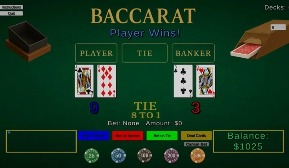 So sánh các loại bàn baccarat